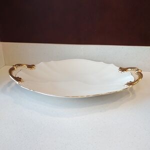 Lenox Cream and Gold Tone Oval Platter